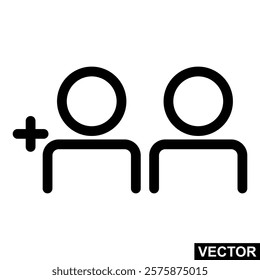 The icon of Add user. Simple flat icon illustration of Add user. Add user icon Vector illustration logo template for many purpose.