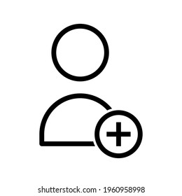Icon Add User With Style Outline