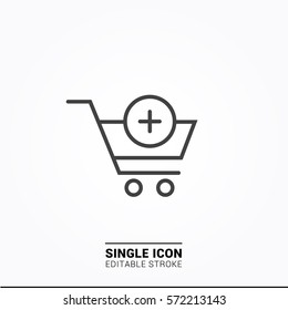 Icon adding shop item Single Icon Graphic Design