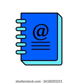 Icon a address book, isolated against a clean background.