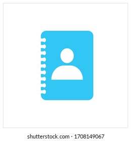 Icon-Adressbuch. mit weißem Hintergrund. Vektorillustration-Symbol wird für Websites, mobile Apps verwendet