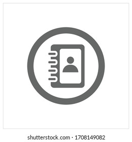 Icon-Adressbuch. mit weißem Hintergrund. Vektorillustration-Symbol wird für Websites, mobile Apps verwendet