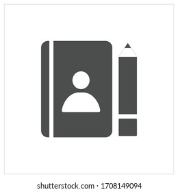 icon address book. with white background. Vector symbol are used for websites, mobile apps