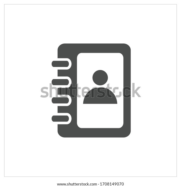icon address book. with white\
background. Vector symbol are used for websites, mobile\
apps