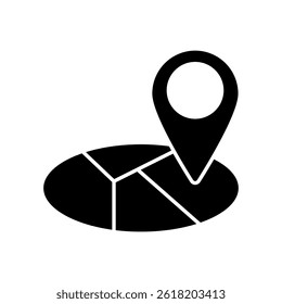 Icono de una Dirección, aislado contra un fondo limpio.