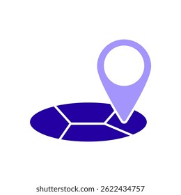 Ícone um endereço, isolado contra um fundo limpo.