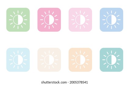 icon adjust contrast .inspiration logo poster social media icon and application symbol