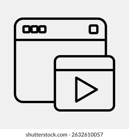 Icon ads. Internet network elements. Icon in line style.