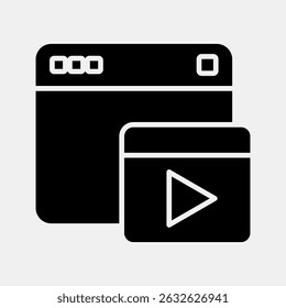 Icon ads. Internet network elements. Icon in glyph style.