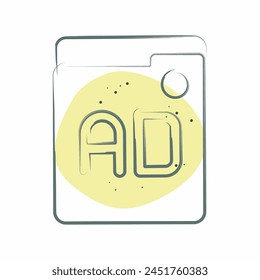 Icon Ads. related to Online Game symbol. Color Spot Style. simple design illustration