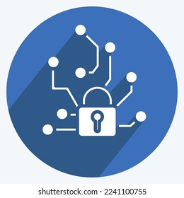 Icon Adversarial Attacks. related to Machine Learning symbol. long shadow style. simple design editable. simple illustration. simple vector icons