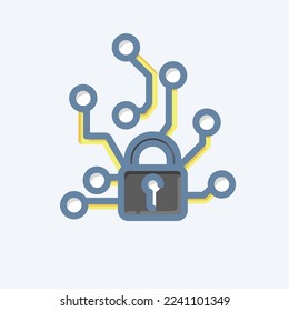 Icon Adversarial Attacks. related to Machine Learning symbol. doodle style. simple design editable. simple illustration. simple vector icons