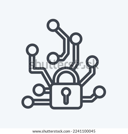 Icon Adversarial Attacks. related to Machine Learning symbol. line style. simple design editable. simple illustration. simple vector icons