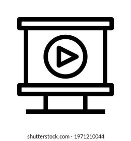 Icon Advertising With Style Outline