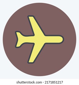 Icon Aeroplane Mode. suitable for Mobile Apps symbol. color mate style. simple design editable. design template vector. simple symbol illustration