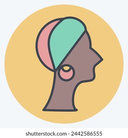 Icon African Woman. related to South Africa symbol. color mate style. simple design illustration