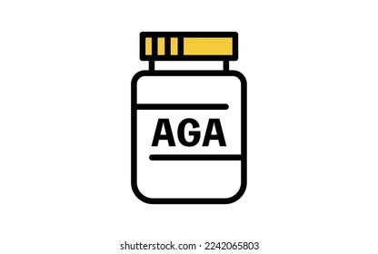Icon of AGA (thinning hair treatment) oral medication, image of AGA