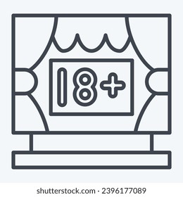 Icon Age. related to Theatre Gradient symbol. line style. simple design editable. simple illustration