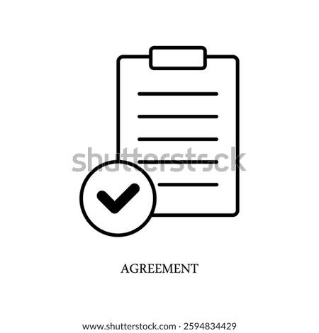 Icon a agreement, isolated against a clean background.