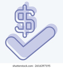 Icon Agreement. related to Audit symbol. two tone style. design editable