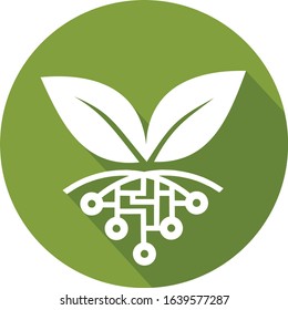 Icon of agriculture managed by new technologies