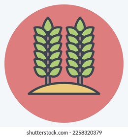 Icon Agriculture. related to Environment symbol. color mate style. simple illustration. conservation. earth. clean