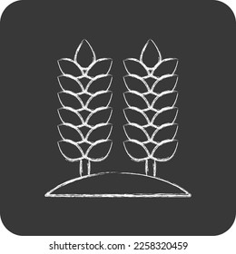 Icon Agriculture. related to Environment symbol. chalk style. simple illustration. conservation. earth. clean