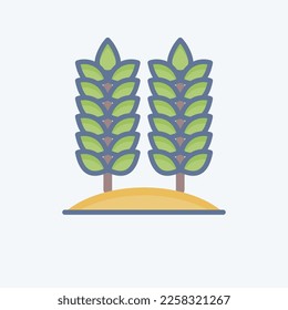 Icon Agriculture. related to Environment symbol. doodle style. simple illustration. conservation. earth. clean