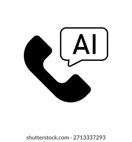 Icono de un operador de IA, aislado contra un fondo limpio.