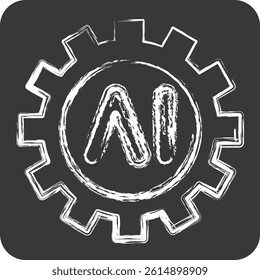 Icon AI Tools. related to Artificial Intelligence symbol. chalk Style