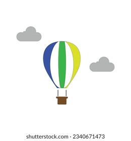 icon air balloon template design trendy