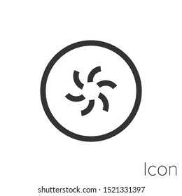 Icon air in black and white Illustration.