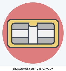 Icon Air Conditioning. related to Car Parts symbol. color mate style. simple design editable. simple illustration