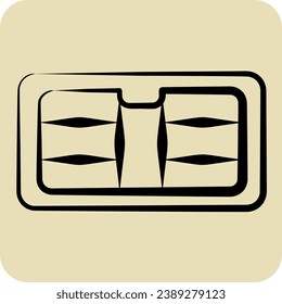 Icon Air Conditioning. related to Car Parts symbol. hand drawn style. simple design editable. simple illustration