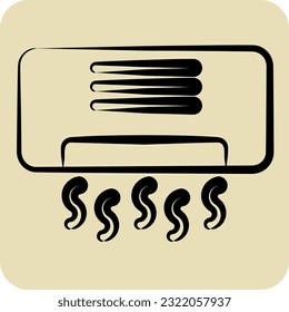 Icon Air Conditioning. related to Air Conditioning symbol. hand drawn style. simple design editable. simple illustration