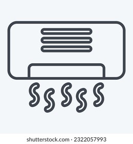 Icon Air Conditioning. related to Air Conditioning symbol. line style. simple design editable. simple illustration