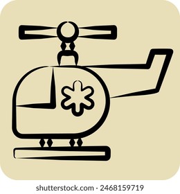 Icon Air Emergency. related to Emergency symbol. hand drawn style. simple design illustration