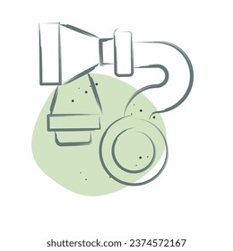 Icon Air Filter. related to Car Maintenance symbol. Color Spot Style. simple design editable. simple illustration