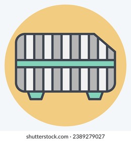 Icon Air Filter. related to Car Parts symbol. color mate style. simple design editable. simple illustration