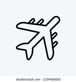 Icon Air Freight. suitable for education symbol. line style. simple design editable. design template vector. simple illustration