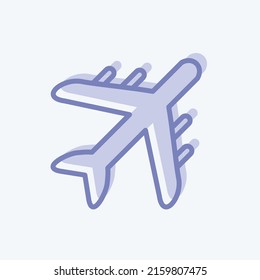 Icon Air Freight. suitable for education symbol. two tone style. simple design editable. design template vector. simple illustration