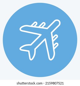 Icon Air Freight. suitable for education symbol. blue eyes style. simple design editable. design template vector. simple illustration