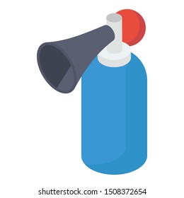 
Icon of air horn instrument in isometric design 
