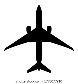 Icon of air plane. Vector illustration. Charter flight. Pictogram icon