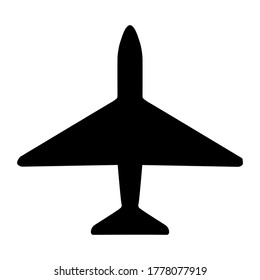 Icon of air plane. Vector illustration. Charter flight. Pictogram icon