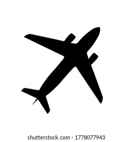 Icon of air plane. Vector illustration. Charter flight. Pictogram icon
