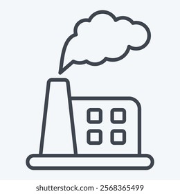 Icon Air Pollution. related to Air symbol. line style. simple design editable