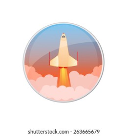 Icon aircraft vector in white background. 