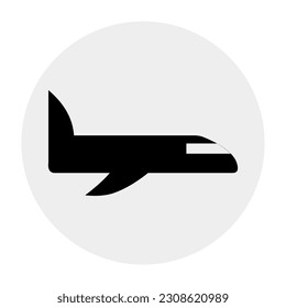 icon airplane with circle icon