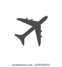 Icon Airplane Clipart Vector Design.